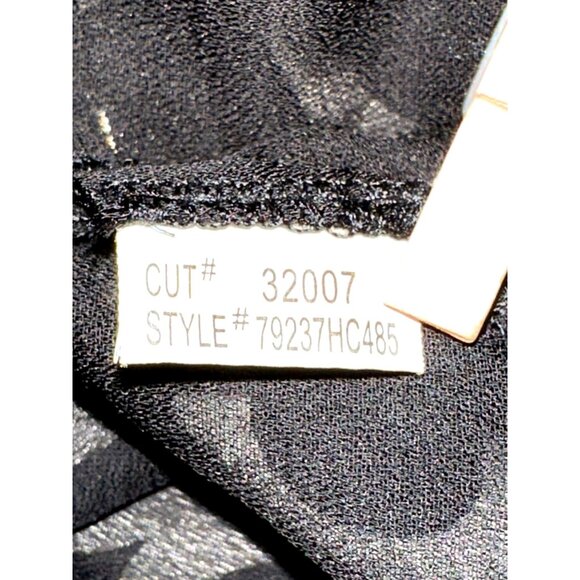 INC International Concepts 4P Silk Sequin Trim Halter Blouse Black White Circles - Picture 10 of 12